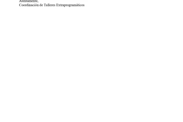 Suspensión de talleres extraprogramáticos