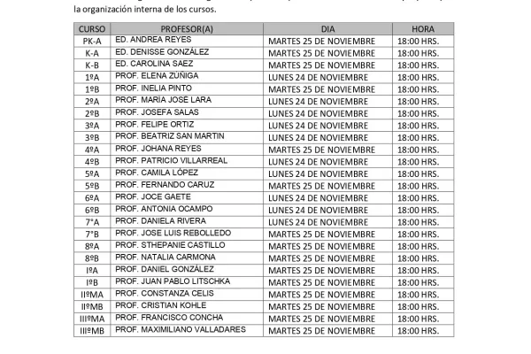 Comunicado Reunión de Apoderados