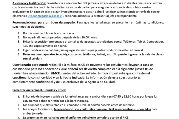 Circular N°21 INFORMATIVO PRUEBA SIMCE 2025