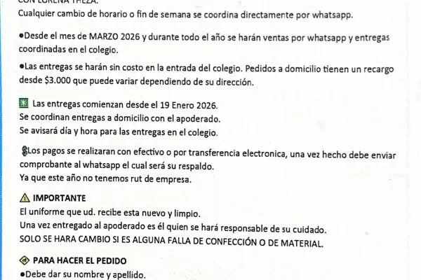 Uniformes Escolares 2026