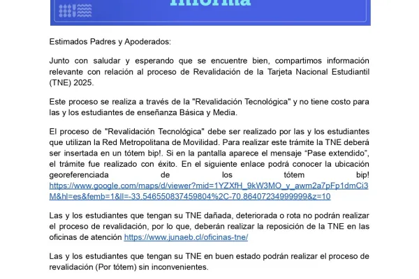 Comunicado TNE 2025