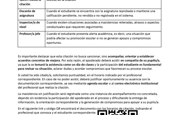 CIRCULAR N°10  -  "Primera Reunión Focalizada con apoderados y estudiantes"