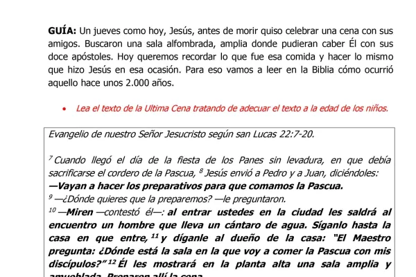 CELEBRACIÓN DE JUEVES EN FAMILIA