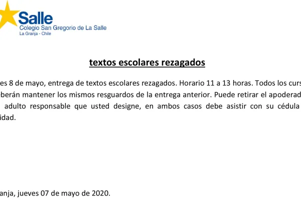 Textos escolares rezagados