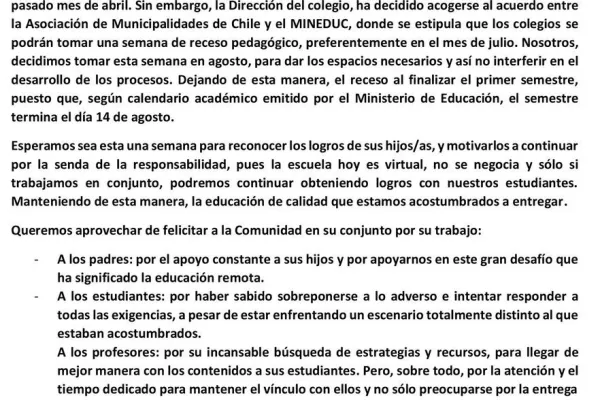 Talleres de receso N°2
