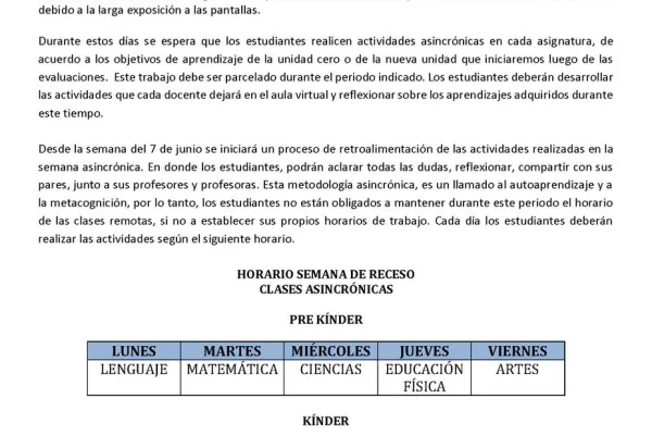 Informativo Apoderados Y Padres Semana Asincrónica