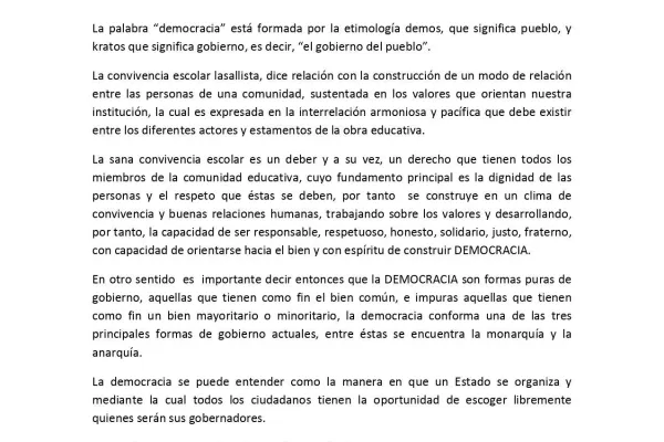 Valor del mes: Democracia 