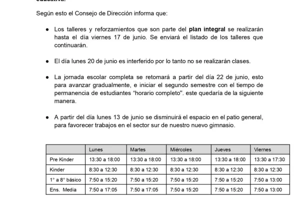 Comunicado Modificaciones JEC