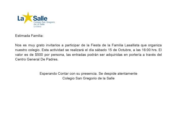 Fiesta de la Familia Lasallista