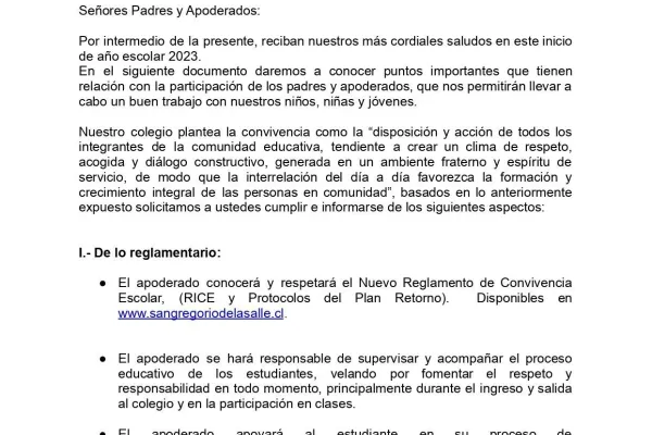 Comunicado Circular N°1