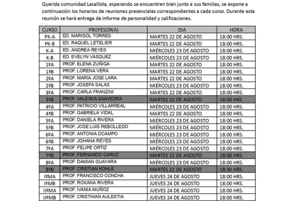 Reunión de Apoderado Agosto